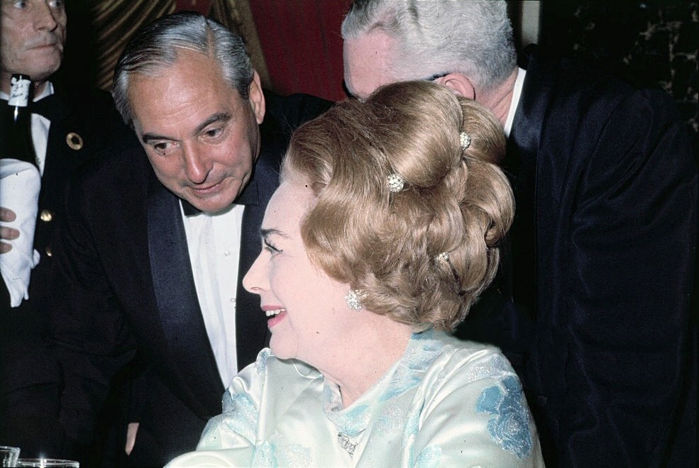 March 1968. At a Variety Clubs dinner honoring Lord Mountbatten.