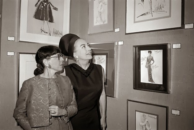 January 1969. With designer Edith Head.