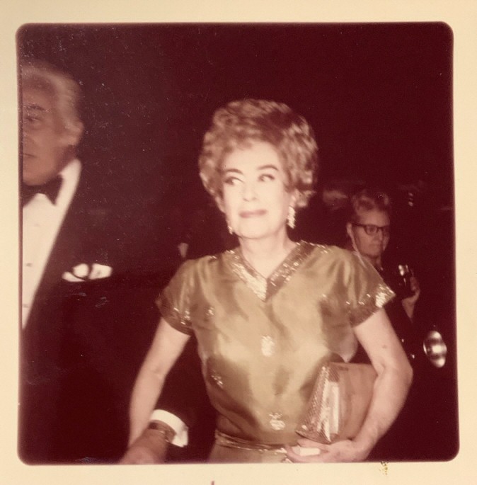 February 1971. Candid Polaroid at the Golden Globes shot by friend/publicist Dore Freeman.
