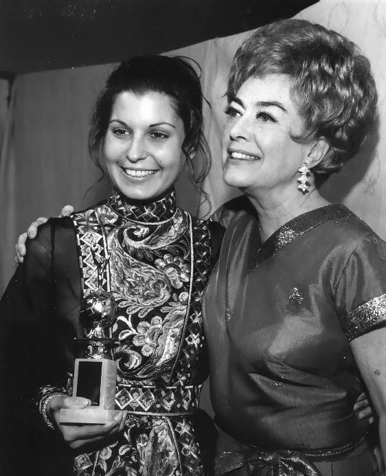 With Tina Sinatra at the 2/5/71 Golden Globes.