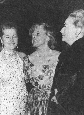 Nov. 72 Tallulah book release, with Joan Fontaine and Tamara Geva.