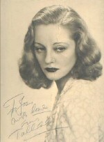 An autographed photo: 'To Joan with love from Tallulah'