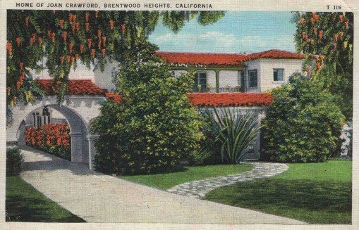 A 1930s postcard depicting the front of Joan's home.