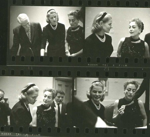 January 1957. With Ingrid Bergman at the NY Film Critics Circle Awards, Sardi's. Shot by Gene Cook.