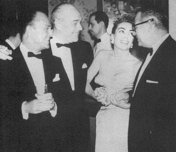 1957. Jimmy Shields, William Haines, Joan, Al Steele.