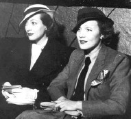 With Marlene Dietrich.