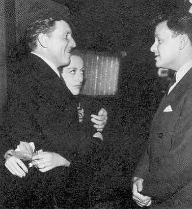 With Spencer Tracy and producer Joseph Mankiewicz on the 'Mannequin' set.