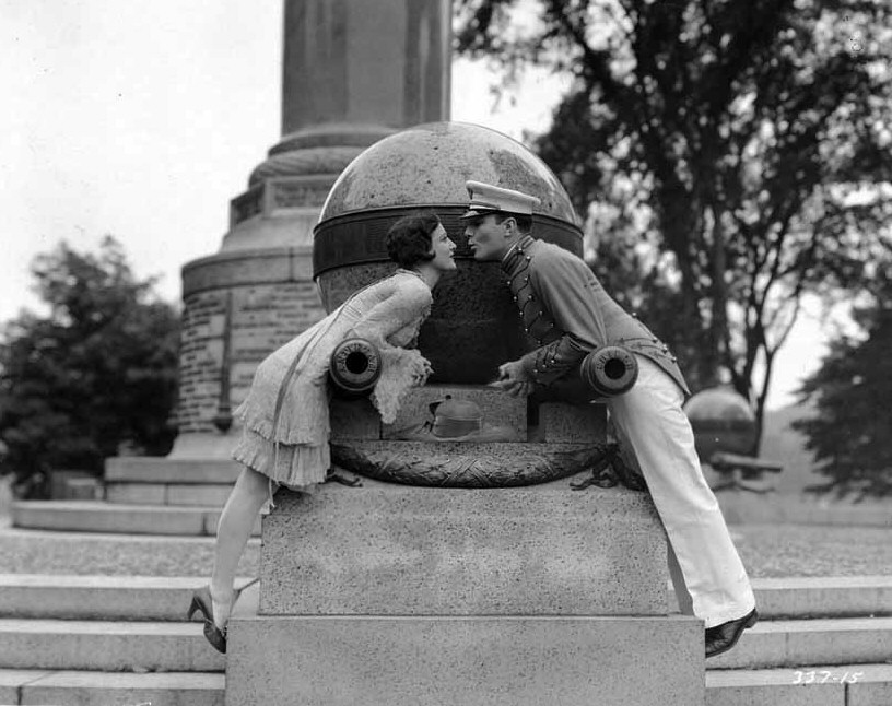 1928. On the set of 'West Point' with William Haines.