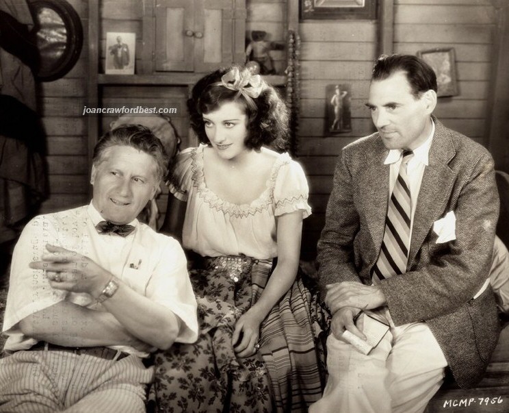 On the set of 'Dream of Love,' with director Fred Niblo, left, and unknown.