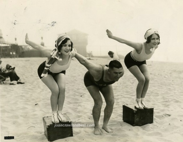 1925, with Frank Holborrow and Dorothy Sebastian.