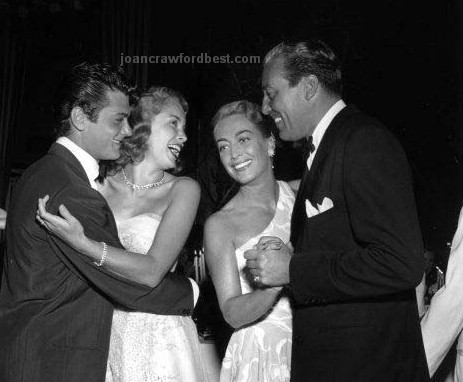 1951. At Mocambo with Tony Curtis, Janet Leigh, and Cesar Romero.