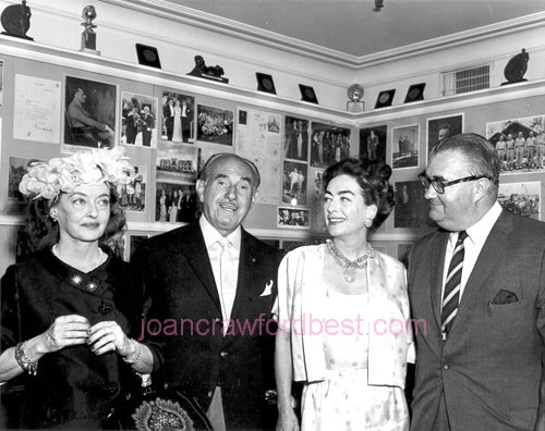 1962. Bette, Jack Warner, Joan, director Robert Aldrich.