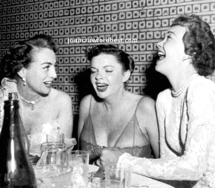 Circa 1952. Joan, Judy Garland, Jane Wyman.