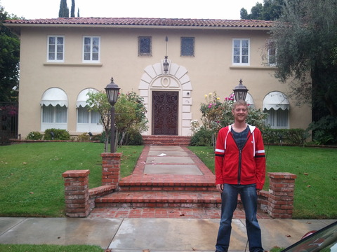 Steve at the 'Baby Jane' house in LA: 172 McCadden Place.