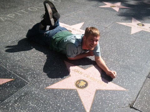 Steve at Joan's Hollywood star.