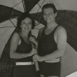 8/22/29 at Catalina Beach with husband Doug Fairbanks, Jr. Shot by Nickolas Murray.