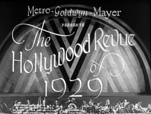 'Hollywood Revue of 1929' title screen shot.