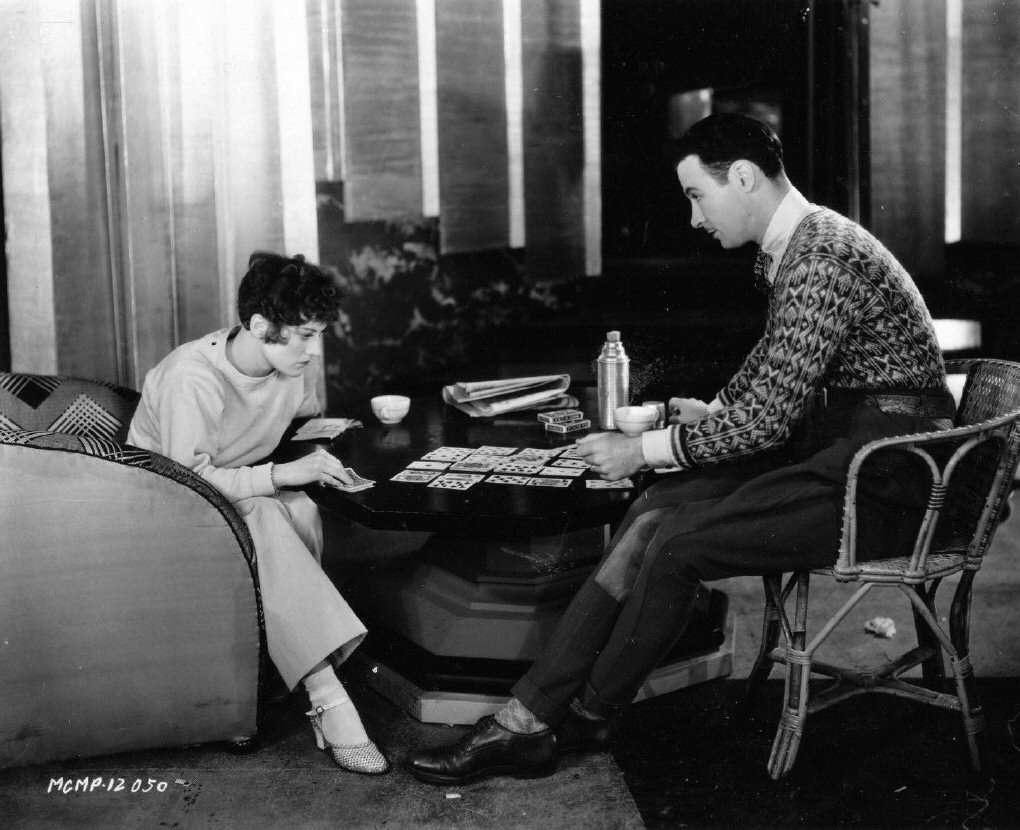 1929. On the set of 'Our Modern Maidens' with Rod LaRocque.