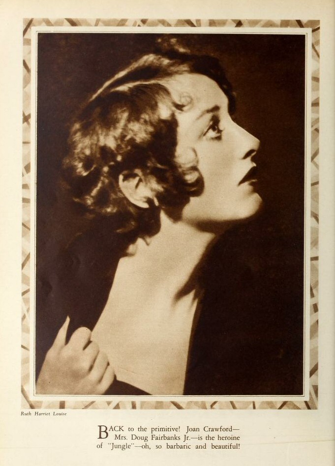 1929. Publicity for 'Screenland' by Ruth Harriet Louise.