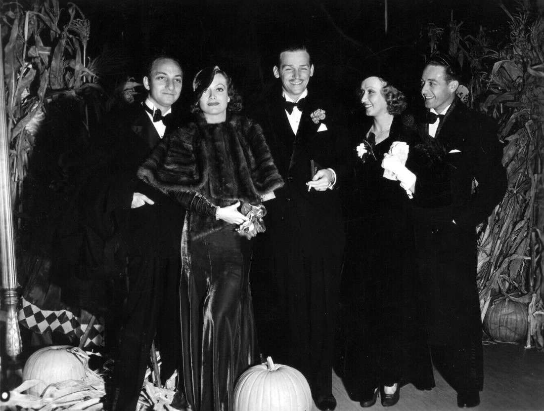 1932. At LA's Ambassador Hotel with Jerry Asher, husband Doug Fairbanks Jr., sis-in-law Kasha LeSueur, and brother Hal.