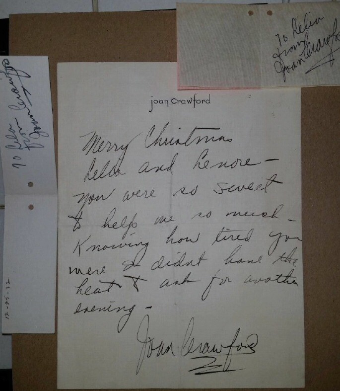 Joan Crawford Letters: 1930s