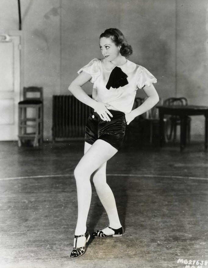 1933. On the set of 'Dancing Lady.'