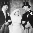 Publicity for 'Forsaking All Others' with Robert Montgomery and Clark Gable.