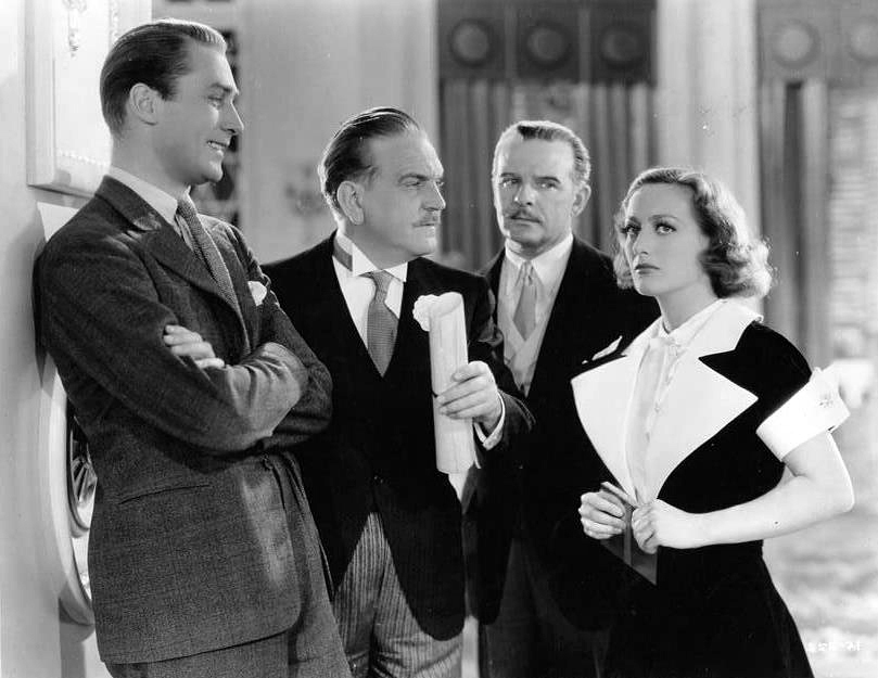 1935. 'I Live My Life' film still. With Brian Aherne, Frank Morgan, and unknown.