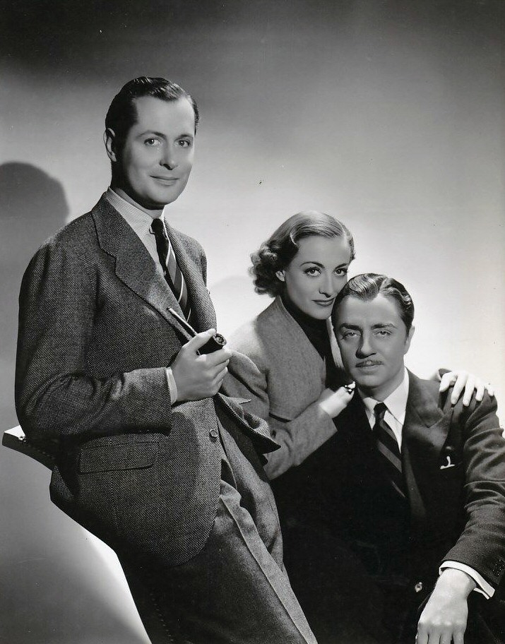 1937. Publicity for 'The Last of Mrs. Cheyney' with Robert Montgomery and William Powell.