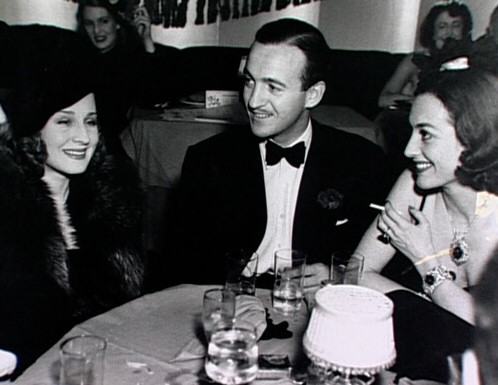 1937. With Norma Shearer and David Niven.