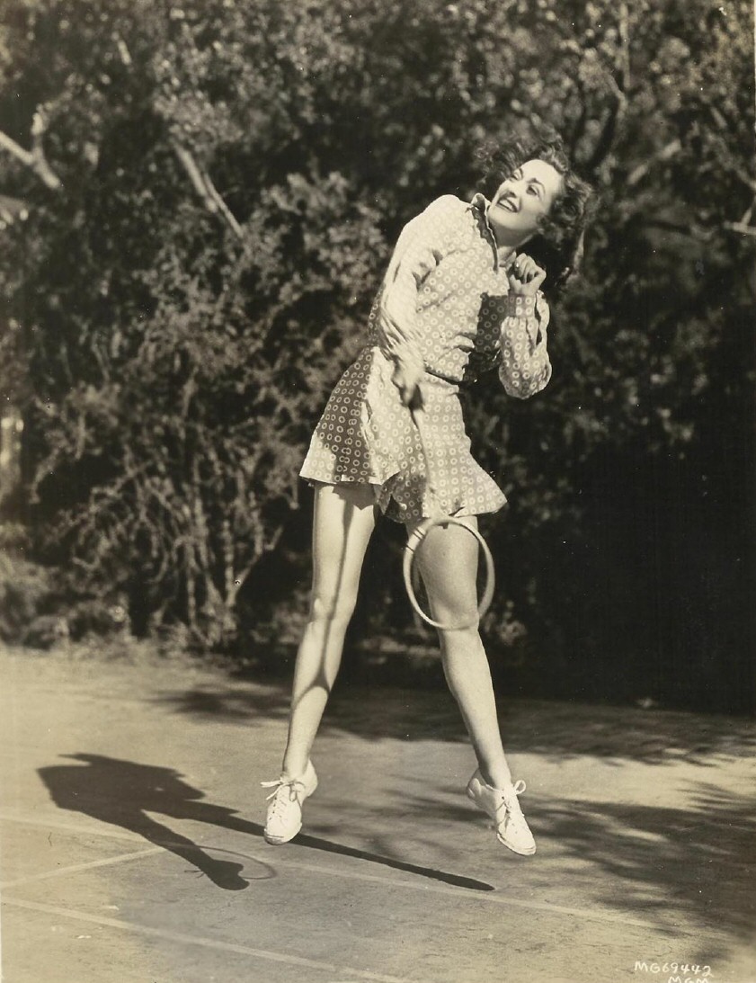 1938. Badminton at home.