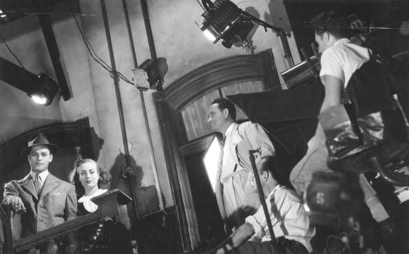 1938. On the set of 'Mannequin.'