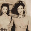 1942. On the set of 'They All Kissed the Bride' with Shirley Patterson.