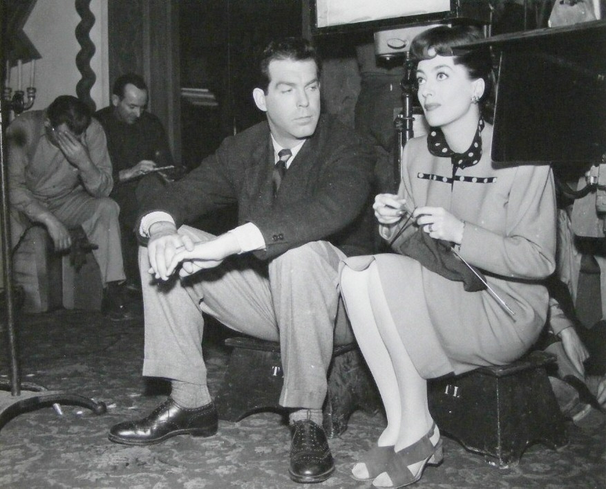 1943. On the set of 'Above Suspicion' with Fred MacMurray.