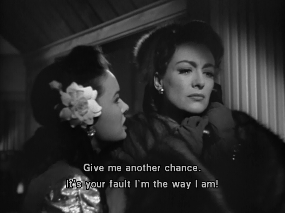 Screen shot from 'Mildred Pierce' with Ann Blyth.