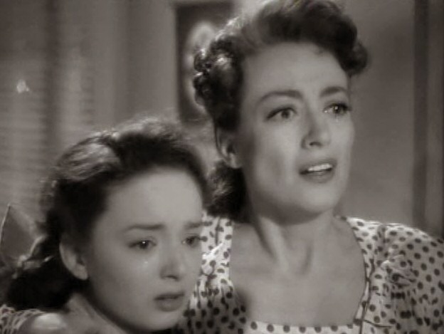 1945. 'Mildred Pierce' screen shot with Ann Blyth.