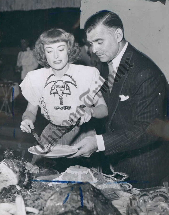 July 1946.  At Santa Monica's Cabana Club with Clark Gable.