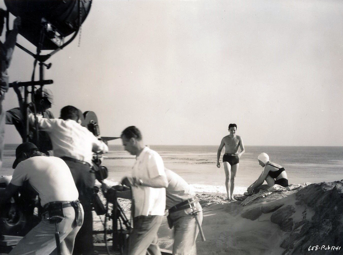 1946. On the set of 'Humoresque.'