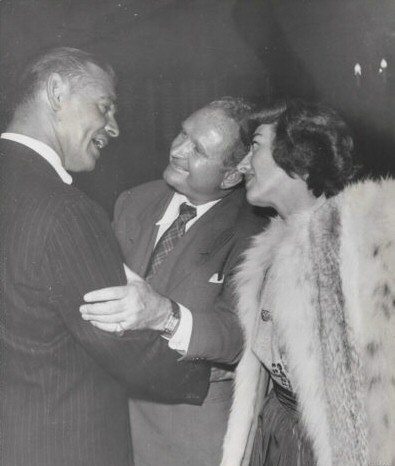 July 1946. At Santa Monica's Cabana Club with Clark Gable and Frank Borzage.