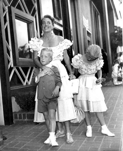 December 1947. At a Beverly Hills toy store opening with Christina and Christopher.