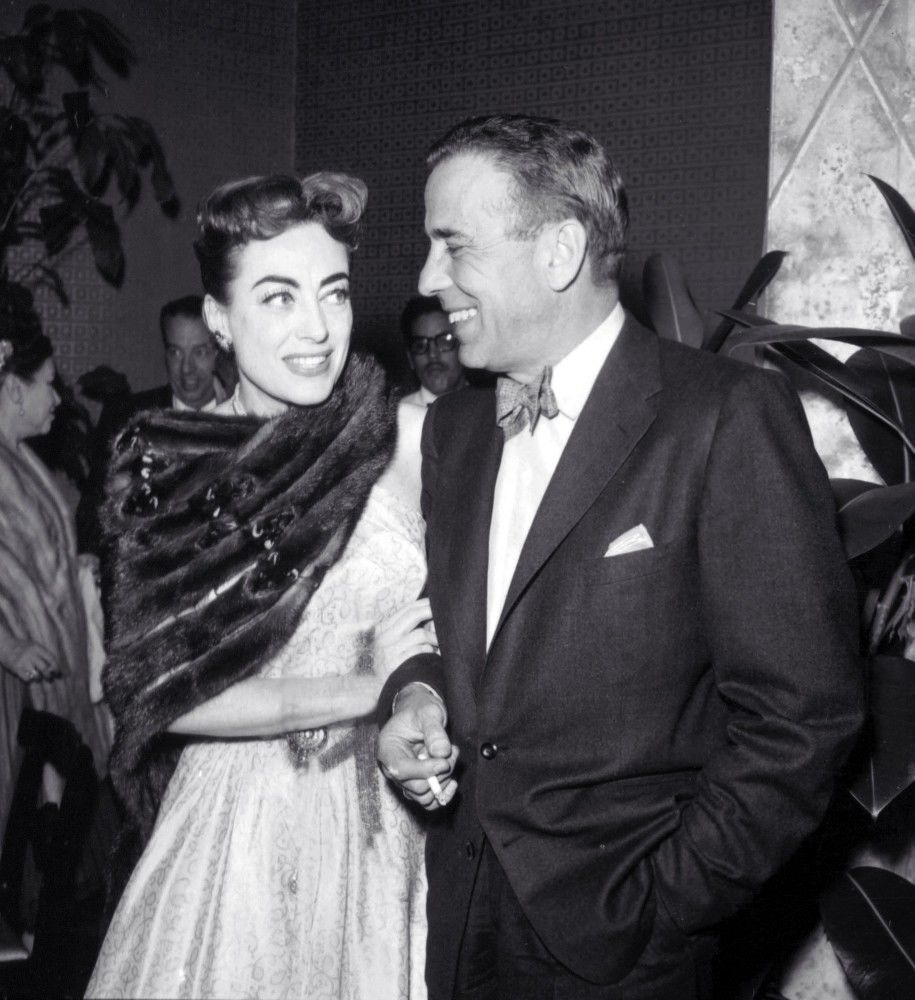 At the 1955 Academy Awards party with Humphrey Bogart.