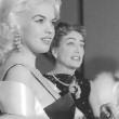 December 1955. Two shots at an NYC Actors Studio benefit with Jayne Mansfield.