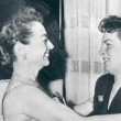 10/23/53. With Mercedes McCambride at the 'Torch Song' premiere party.