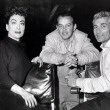 1955. On the set of 'Female' with director Joseph Pevney and Jeff Chandler. 