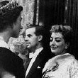 October 29, 1956. Joan being presented to Queen Elizabeth II. (Two small shots.)