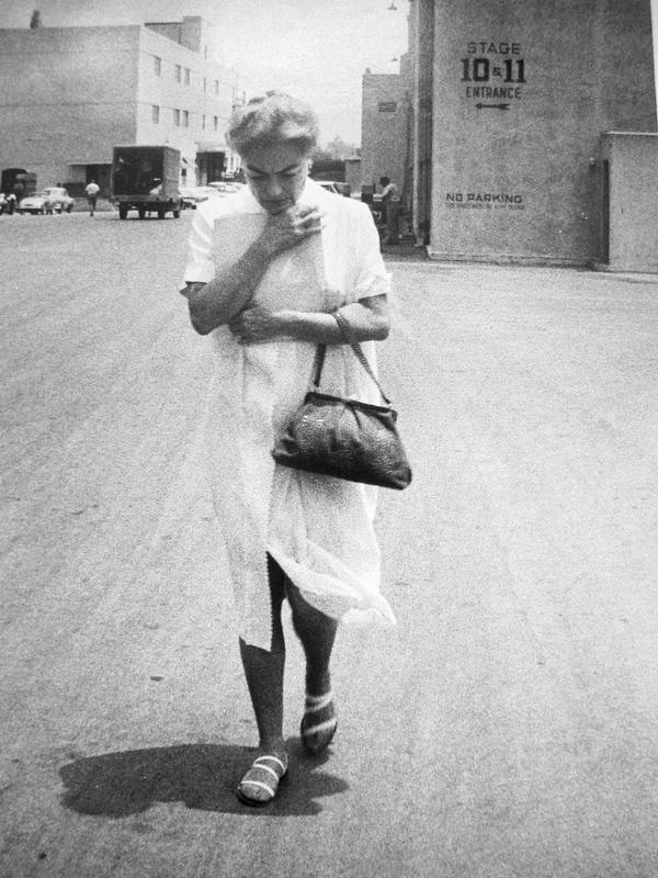 1959. On Fox lot during the filming of 'The Best of Everything.' (Thanks to Bryan.)