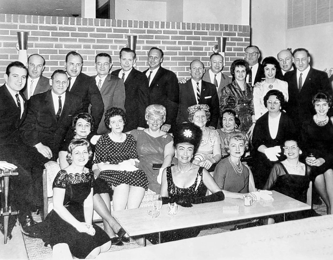 March 1962. With Pepsi bottler execs and wives in Akron, Ohio. (Top left: Pepsi Akron COO Stu Giller. Top right: Pepsi Akron President Julius Darske.)