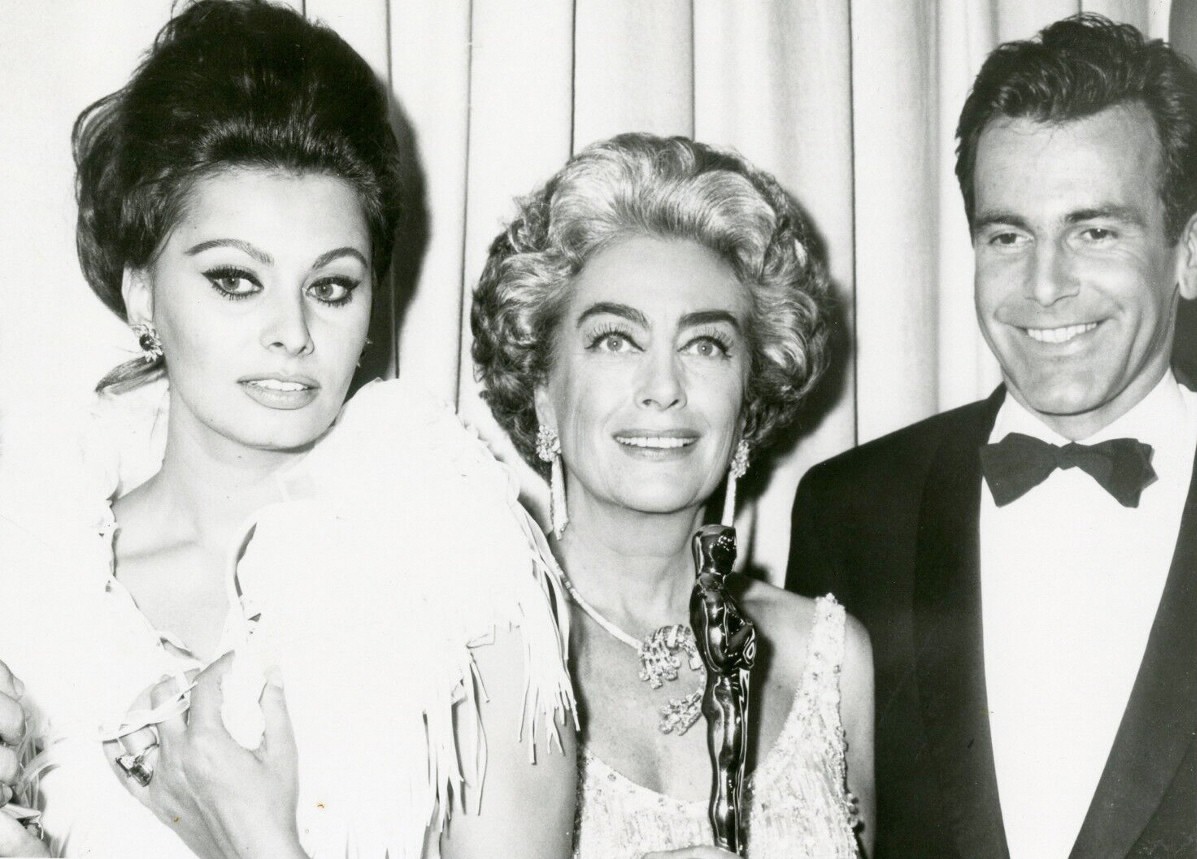 4/8/63 at Academy Awards with Sophia Loren and Maximilian Schell.