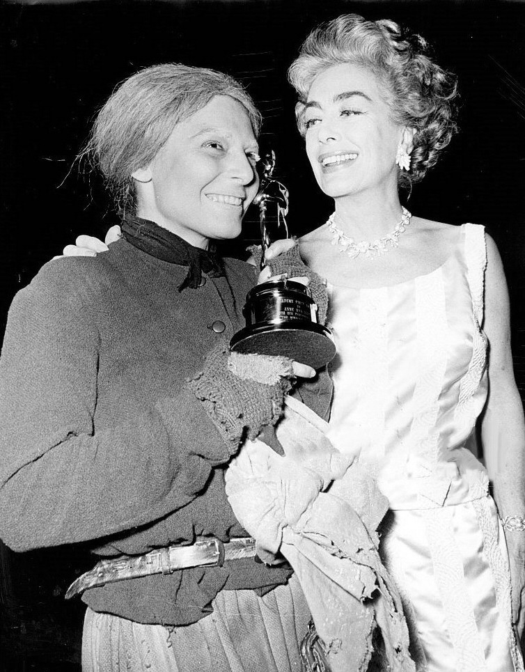 May 1963. Delivering Anne Bancroft's Oscar on the set of 'Mother Courage and Her Children.'