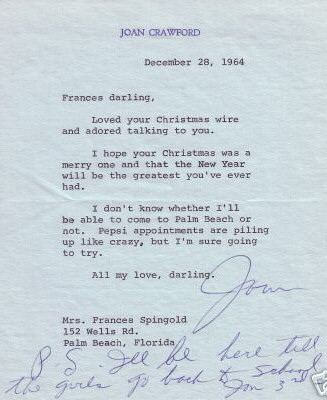 December 28, 1964, to Frances Spingold.